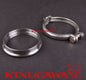 Kinugawa Turbine Dump Pipe V-Band Adapter TD05H TD06SL2 TD06H 3"  Ring W/ Clamp