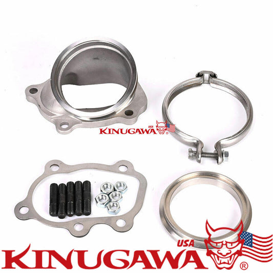 Kinugawa Turbo 5 bolt to 3" V-band Dump Pipe Flange For Nissan CA18 GT25R GT28R