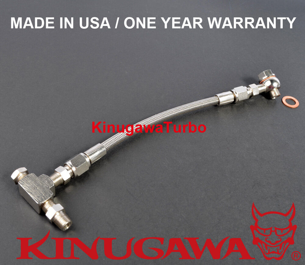 Universal Turbo Oil Feed Line 24" 7/16-24 Banjo SAAB VOLVO with GT25 GT28 BB