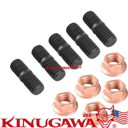 Stud Kit w/ Egged Cooper Nuts For Garrett GT25 GT28 T28 Nissan Turbo /29mm long