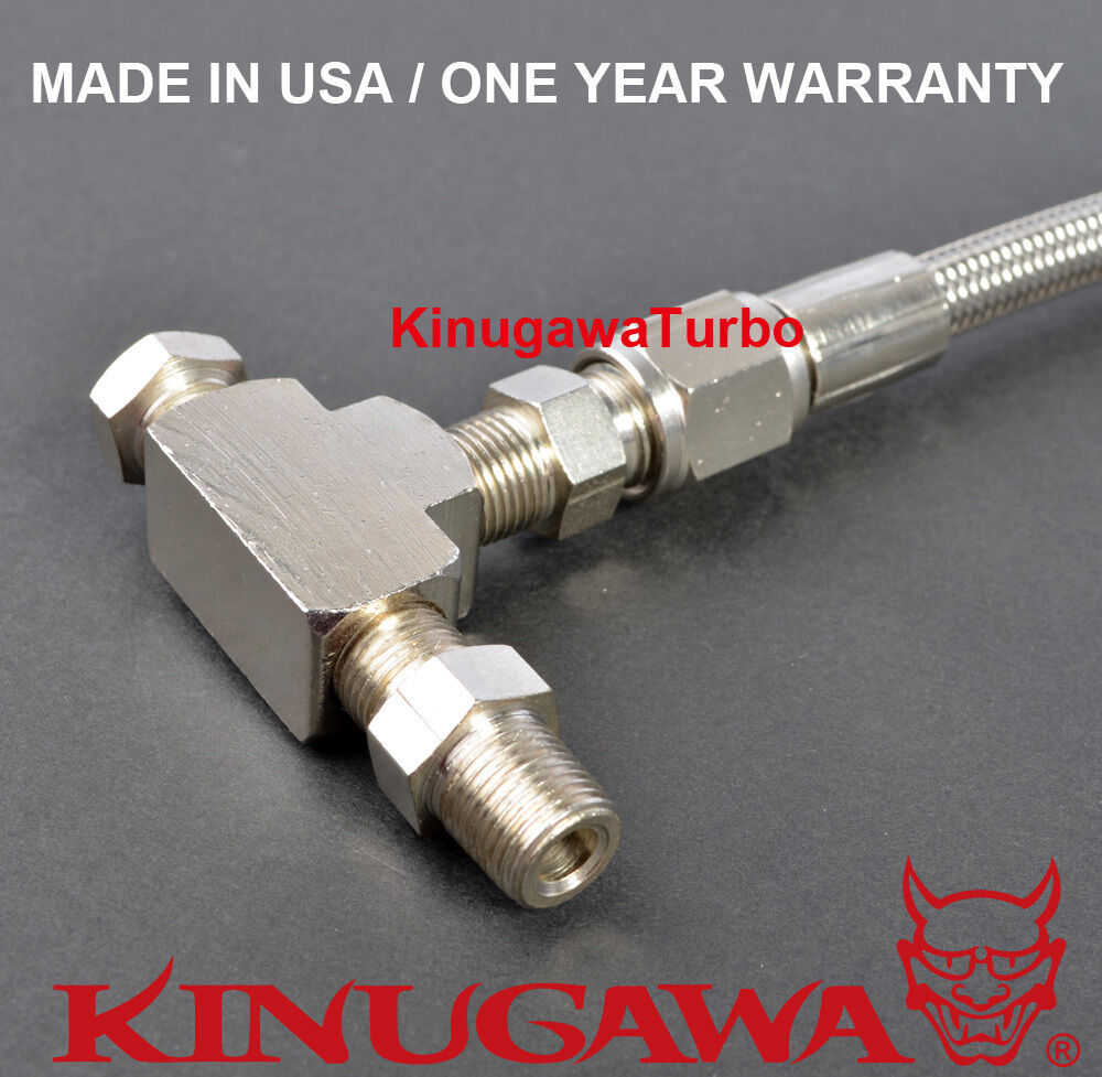 Universal Turbo Oil Feed Line 24" 7/16-24 Banjo SAAB VOLVO with GT25 GT28 BB