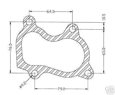 Turbo Flange & Gasket IHI ISUZU 4JG2 MAZDA MIATA VJ35