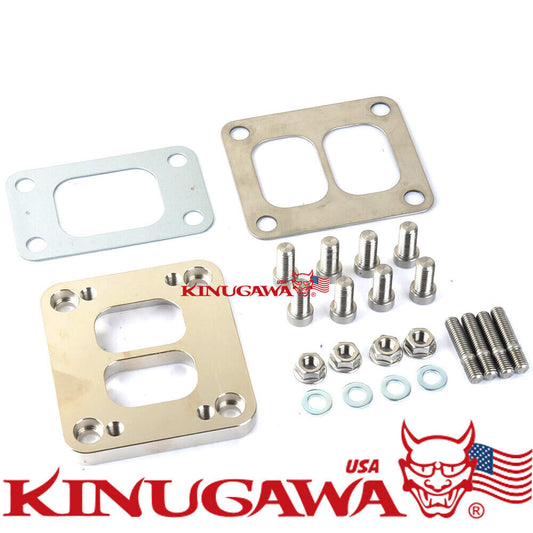 Forged Turbo Exhaust Manifold Flange Adapter T4 to T3 W/Gasket and stud kit