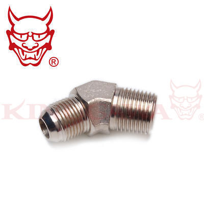 Adapter 45 degree 1/2 PT to -8AN Male to Male Fitting