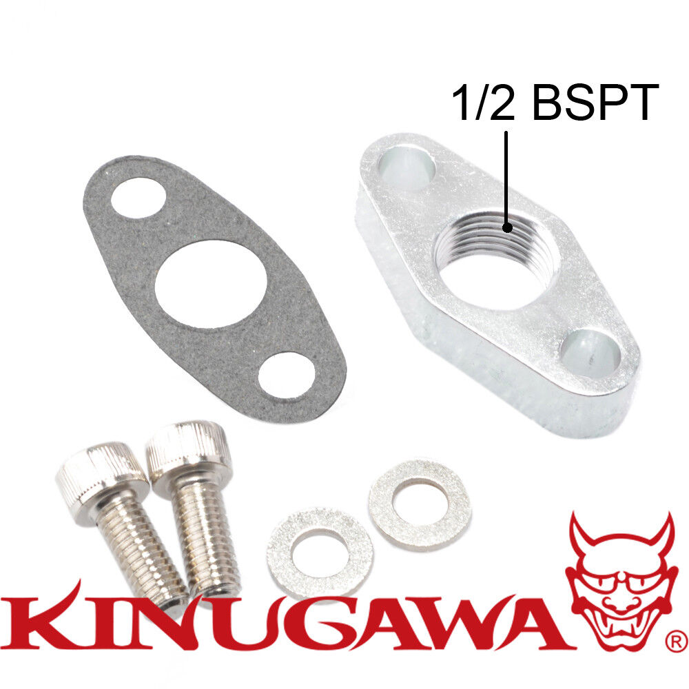 Billet Alumimum Turbo Oil Return Flange Kit 1/2 BSPT/PT Garrett T25 T28 44mm