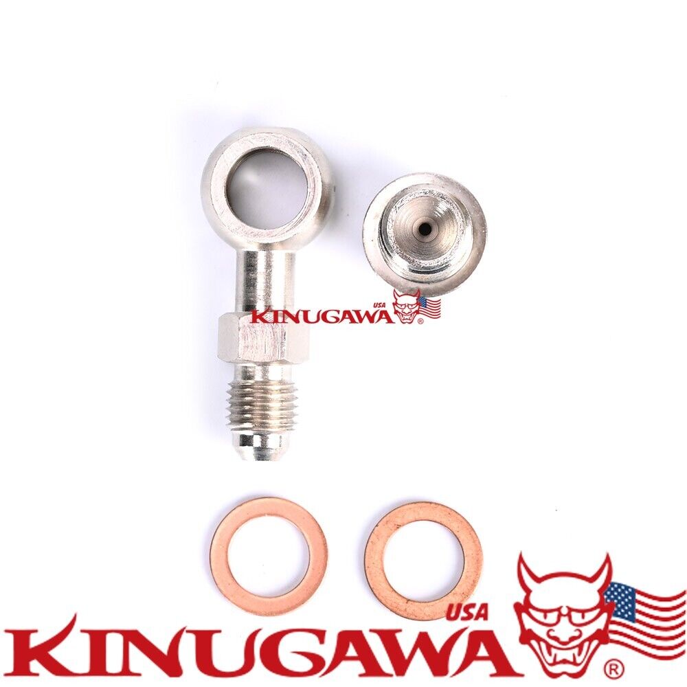 Turbo Oil Feed Banjo Kit M12x1.25 mm For Stock RB20 RB25 Turbo 1.0mm restrictor