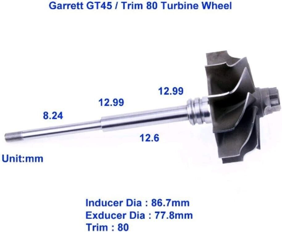 Kinugawa Turbine Wheel For VOLVO FM12 Trim 80 Garrett GT45 GT4594 TA51