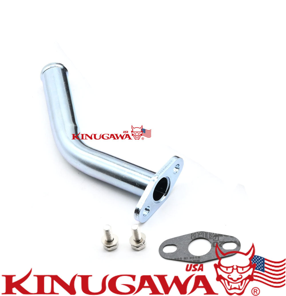 Turbo Oil Return Drain Pipe Kit for Mitsubishi TD03 TD04 TD05 TD06 Turbos 45Deg 19mm